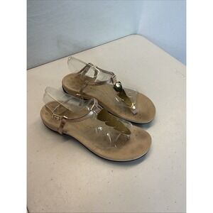 Vionic Lizbeth T-Strap Orthotic Sandal Gold Metal Rose Gold 9.5 embellished